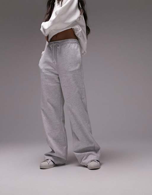 Topshop - Pantalon de jogging droit d'ensemble - Gris chiné