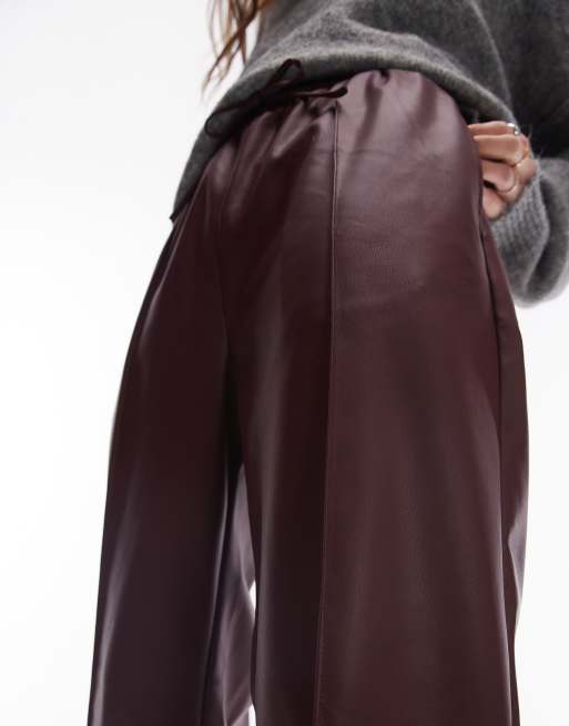 Effet Croco Pantalon Simili Cuir Femme Bordeaux Pantalon Simili Cuir Femme  Bordeaux Clearance