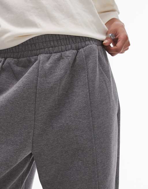 Topshop - Pantalon de jogging resserré aux chevilles à nervures - Gris, 4 de 5