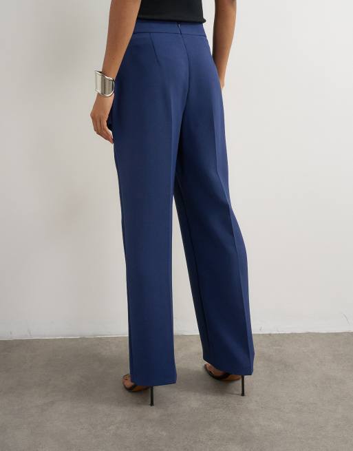 Topshop pantalon de tailleur à détail jupe bleu marine, 3 de 5
