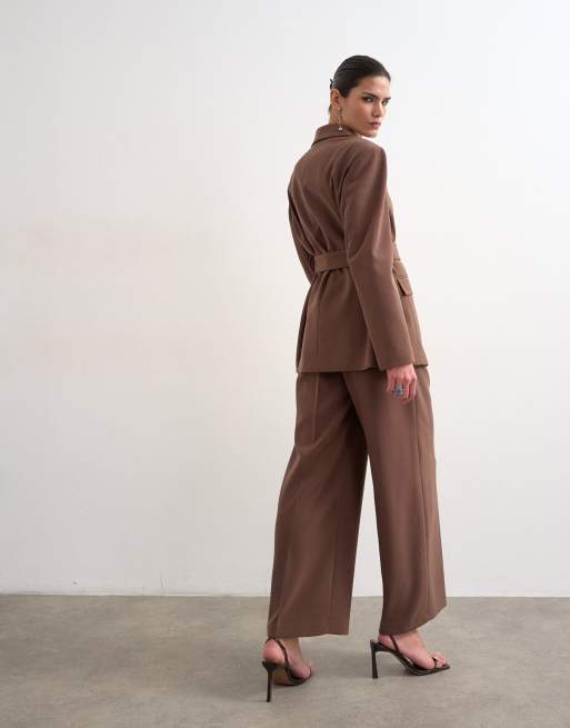 Topshop - Pantalon d'ensemble ajusté - Chocolat, 3 de 5