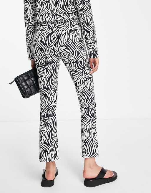 Topshop - Pantalon d'ensemble ajusté stretch à zébrures, 2 de 4