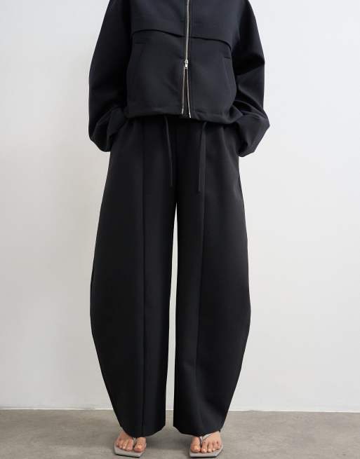 Topshop - Pantalon d'ensemble coupe barrel - Noir , 3 de 5
