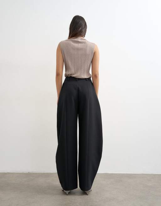 Topshop - Pantalon d'ensemble coupe barrel - Noir , 4 de 5
