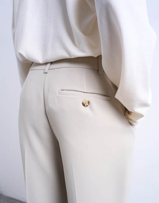 Topshop - Pantalon d'ensemble droit taille mi-haute épuré - Taupe, 2 de 5