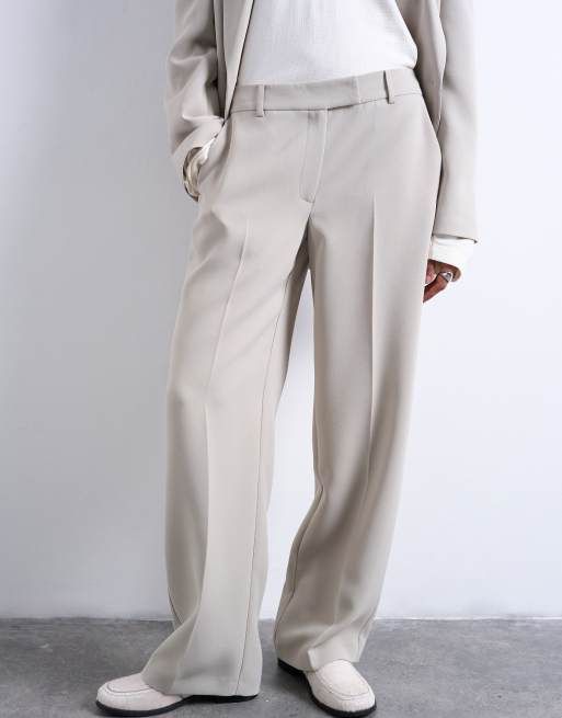 Topshop - Pantalon d'ensemble droit taille mi-haute épuré - Taupe, 5 de 5