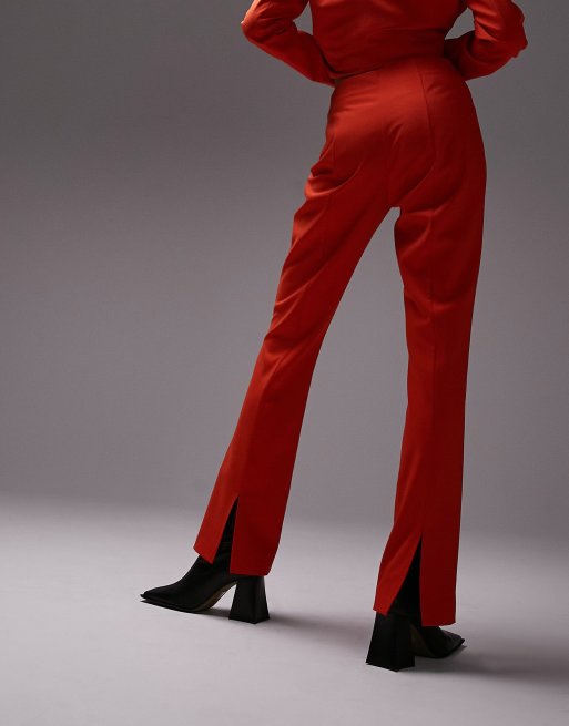 Pantalon Rouge Topshop - Taille UK 6 (FR 38 Environ) - Occasion En Très Bon État - Voir Photos Pour Détails