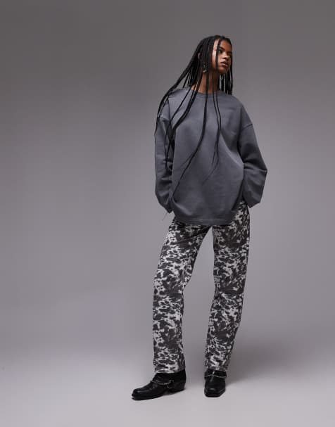 Topshop - Pantalon droit à taille basse avec imprimé poney - view 1