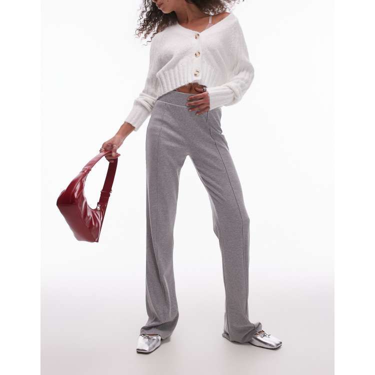 Petit Pantalon Gris Côtelé Topshop - Taille UK 6 (FR 34/36) - Occasion Très Bon état