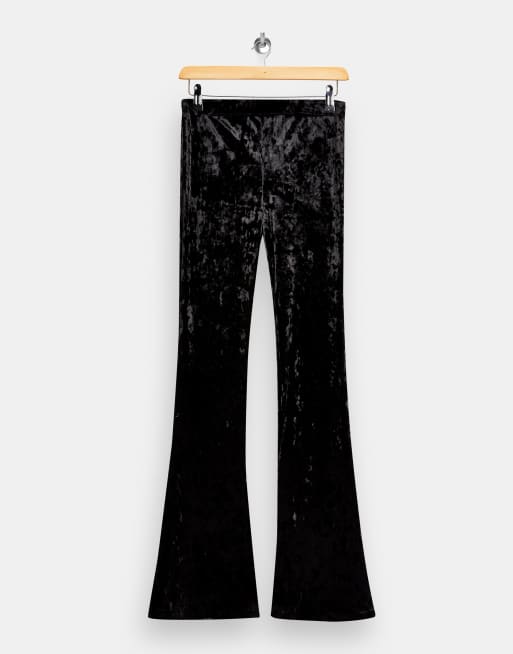 Topshop - Pantalon évasé en velours - Noir, 4 de 4