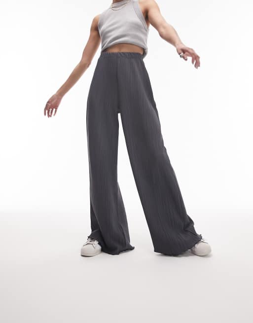 Pantalon large plissé online zara