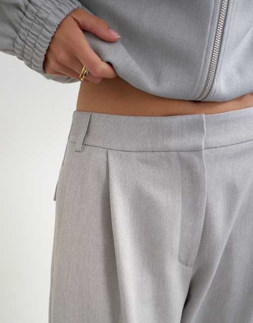 Topshop - Pantalon slim d'ensemble à coutures torsadées - Gris , 5 de 5