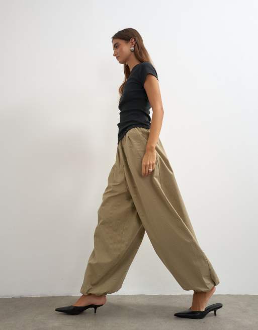 Topshop - Pantalon ultra bouffant à carreaux - Neutre, 5 de 5