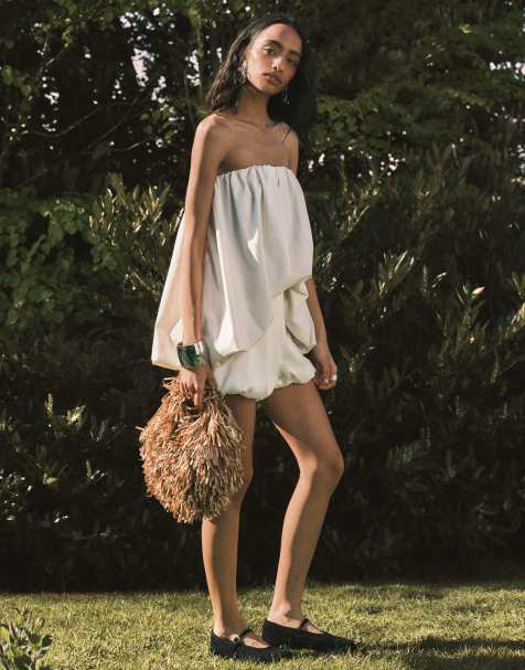 Topshop - Pantaloncini a palloncino in raso avorio - view 1