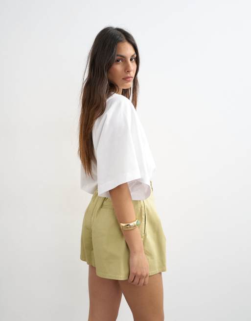 Topshop - Pantaloncini svasati colore neutro, 5 di 5