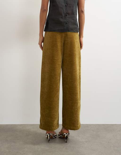 Topshop pantalones de terciopelo de un conjunto en verde, 2 de 5