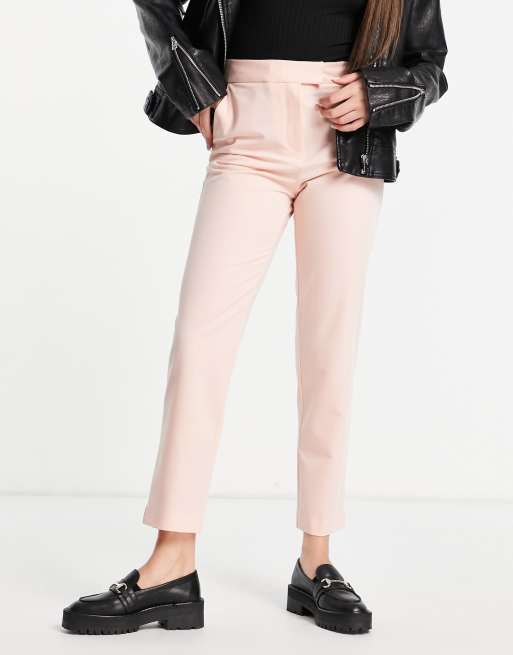 Topshop - Pantaloni a sigaretta color cipria