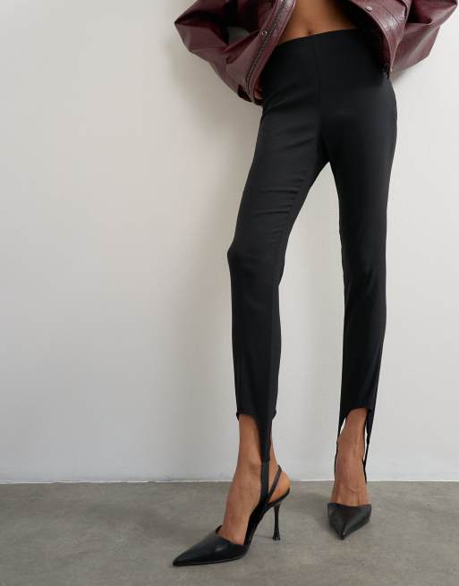 Topshop pantaloni bengalina con staffa neri, 4 di 5