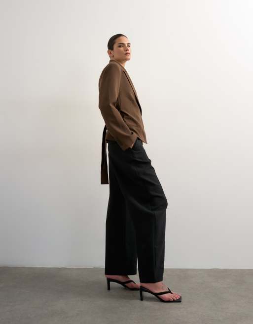 Topshop - Pantaloni bombati sartoriali neri in coordinato, 4 di 5