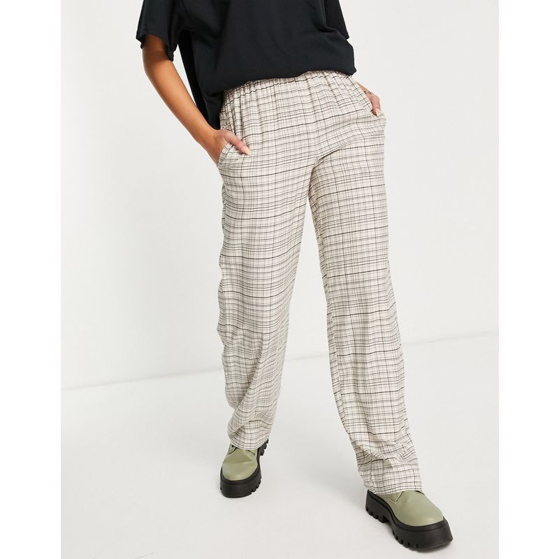 Pantaloni e leggings xZo2y Topshop - Coordinato con camicia giacca e pantaloni a quadri monocromatici