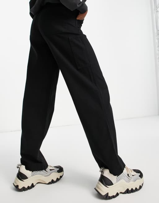 Topshop - Pantaloni dritti casual nero slavato in coordinato, 2 di 4