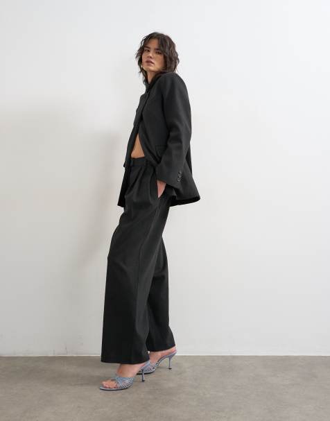 Topshop - Pantaloni neri con tripla piega - view 1