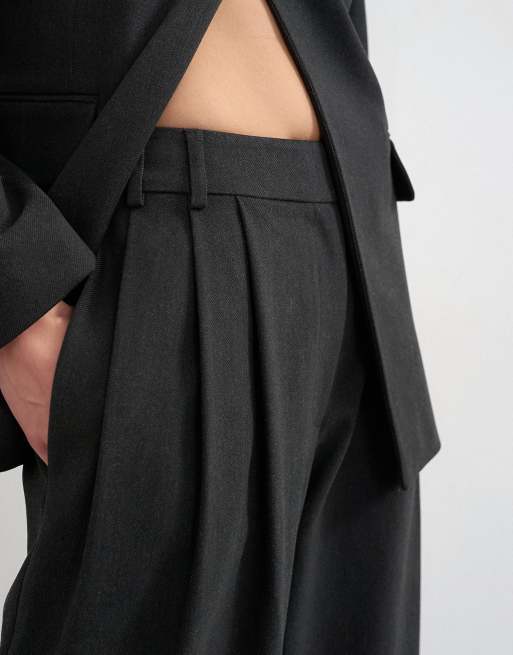 Topshop - Pantaloni neri con tripla piega, 3 di 5