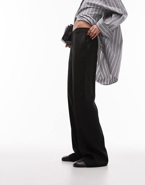 Topshop - Pantaloni sartoriali con fondo ampio neri - view 1