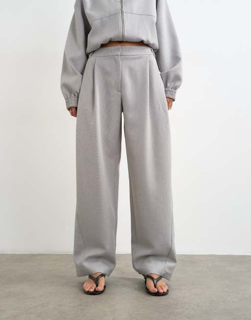 Topshop - Coordinato sartoriale grigio stile bomber, 2 di 3