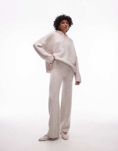 Topshop - Pantaloni soffici color avena in coordinato - view 1