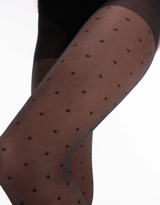 Topshop - Panty met polkadots in zwart, 2 van 4