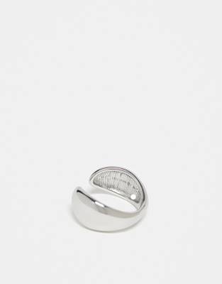 Topshop Paolo waterproof stainless steel open ring in silver tone