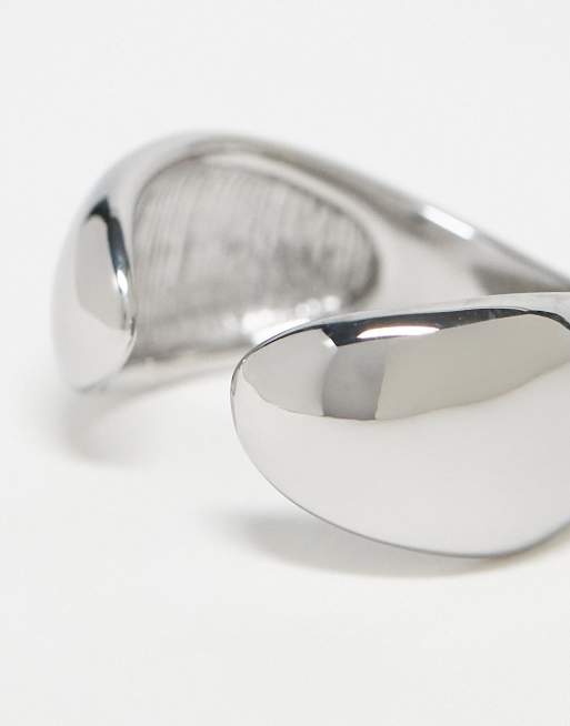 Topshop Paolo waterproof stainless steel open ring in silver tone, 2 of 4