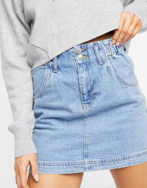 Topshop paperbag outlet denim skirt