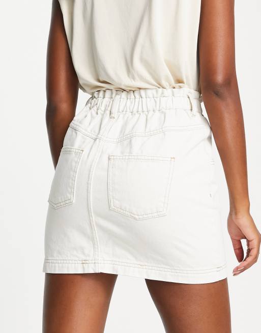 Topshop paperbag hotsell denim skirt