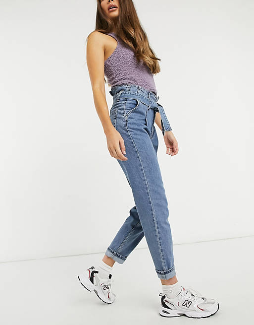 New Look Paperbag Mom Jean Flux Jeans Straight Donna