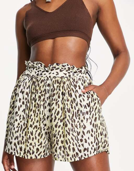 Paper bag best sale leopard shorts