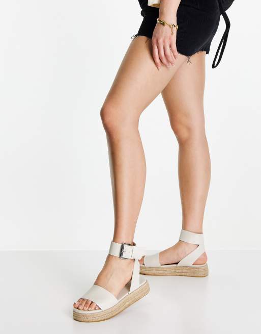 Topshop Paradise espadrille sandal in stone ASOS