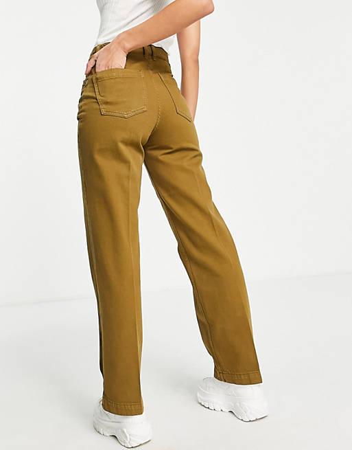 Jeans Topshop Parallel jeans in brown 