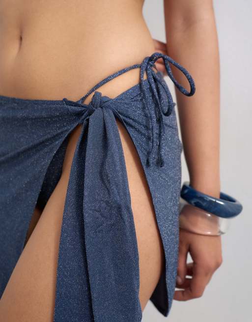 Topshop - Paréo pailleté - Bleu marine, 2 de 4