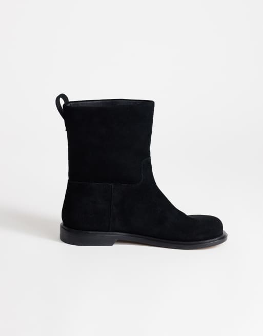 Topshop Pascal botki ze skóry naturalnej w kolorze czarnym, 1 z 4