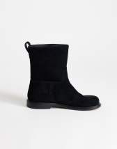 Topshop Pascal real leather ankle boot in black