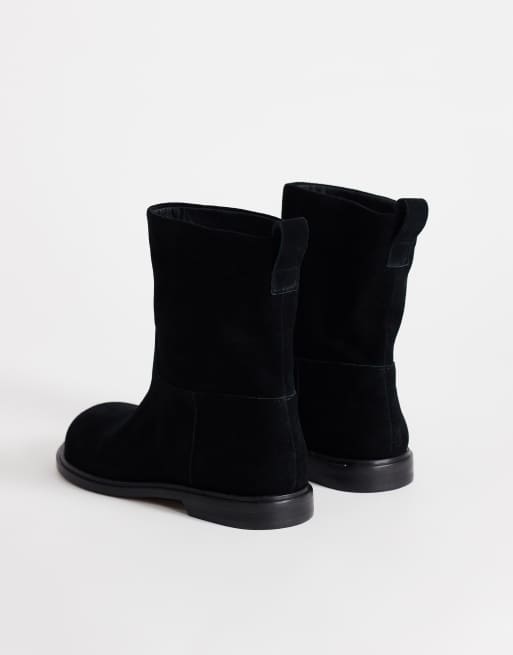 Topshop Pascal real leather ankle boots in black, 4 of 4