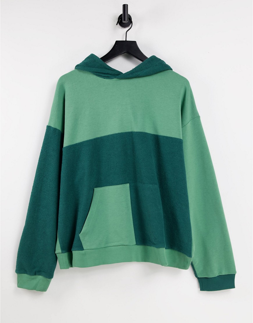 TOPSHOP PATCHED HOODIE IN GREEN,04 WS