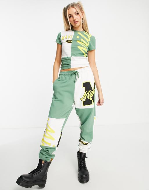 Topshop patched michigan motif t-shirt in green, 3 of 4