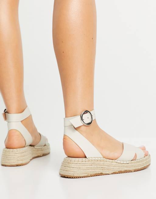 Topshop Peanut espadrille in stone