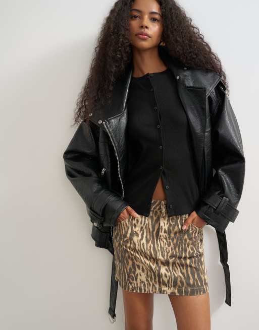 Topshop pelmet skirt in leopard print, 5 of 5
