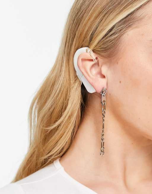 Topshop - Pendants d'oreilles chaîne et tirette de fermeture éclair en métaux mélangés, 2 de 4