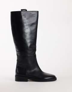 Penelope real leather riding boot in black