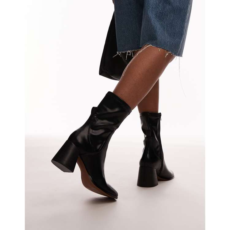 Black ankle boots round toe hotsell